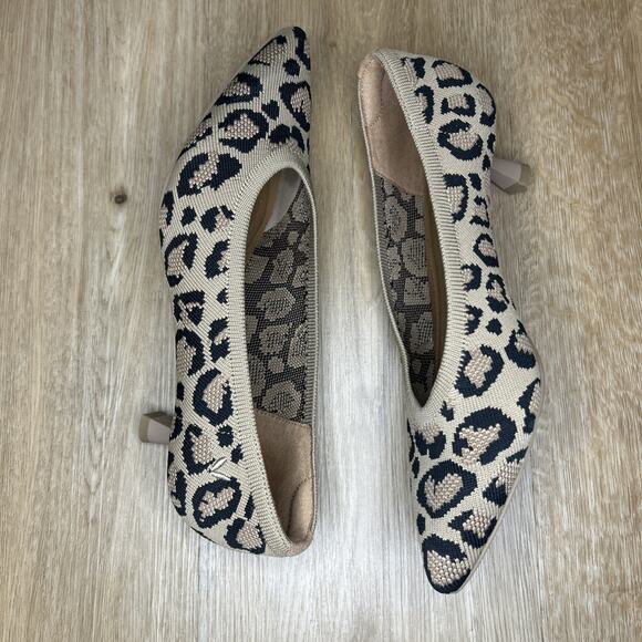 Vivaia Women 6.5 EU 37.5 Stella Heels Kitten Pointed Leopard Sustainable Comfort - Picture 7 of 8